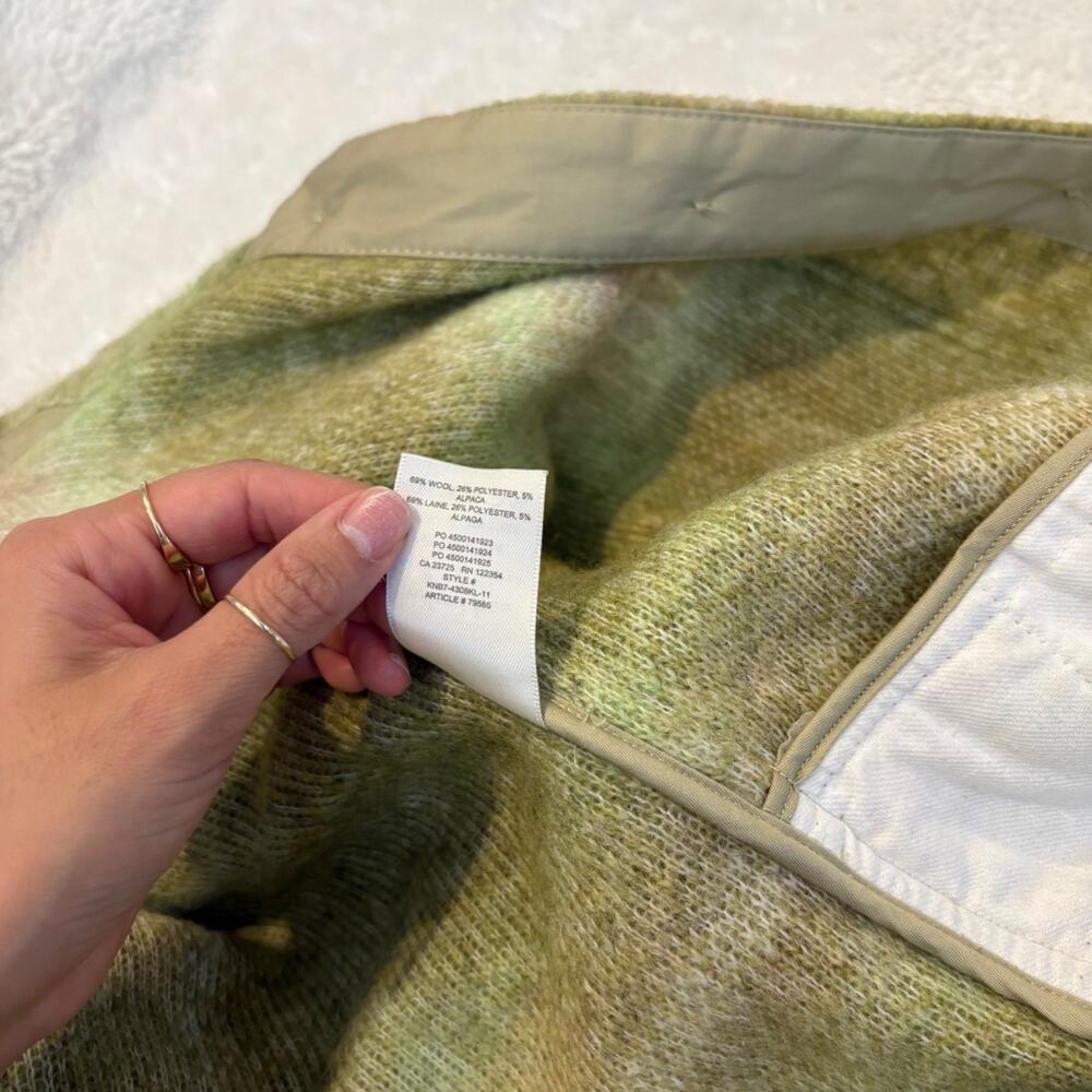 Aritzia Wilfred Ganna Plaid Jacket Wool Blend Green M Preppy College Chic Glam - Picture 5 of 6